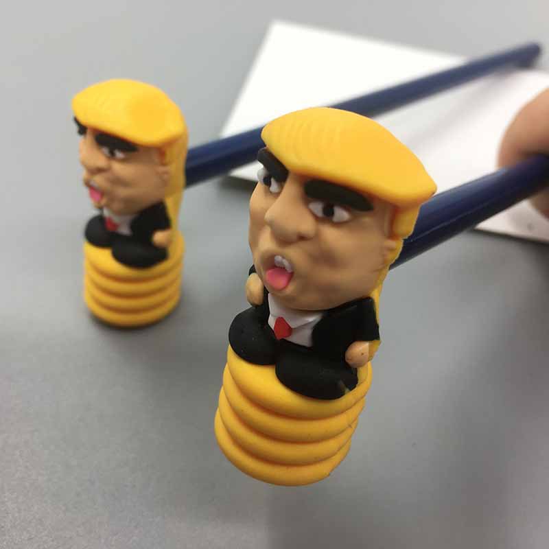 Cross-Border New Trump Pencil Doll Hammer PVC Pencil Holder Separator Pencil Hammer Factory Direct Sales