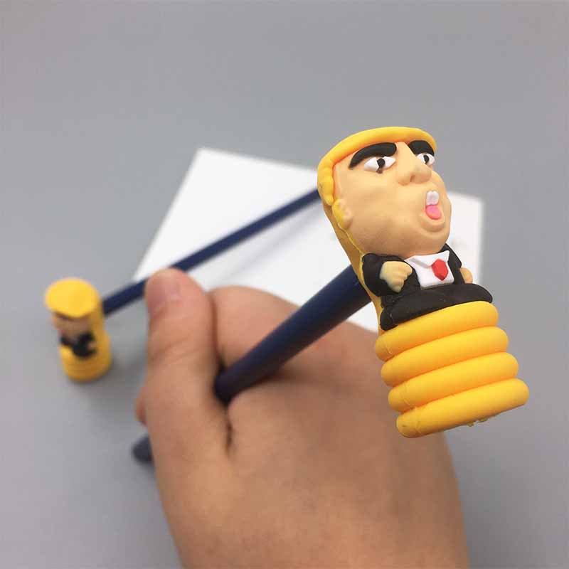Cross-Border New Trump Pencil Doll Hammer PVC Pencil Holder Separator Pencil Hammer Factory Direct Sales