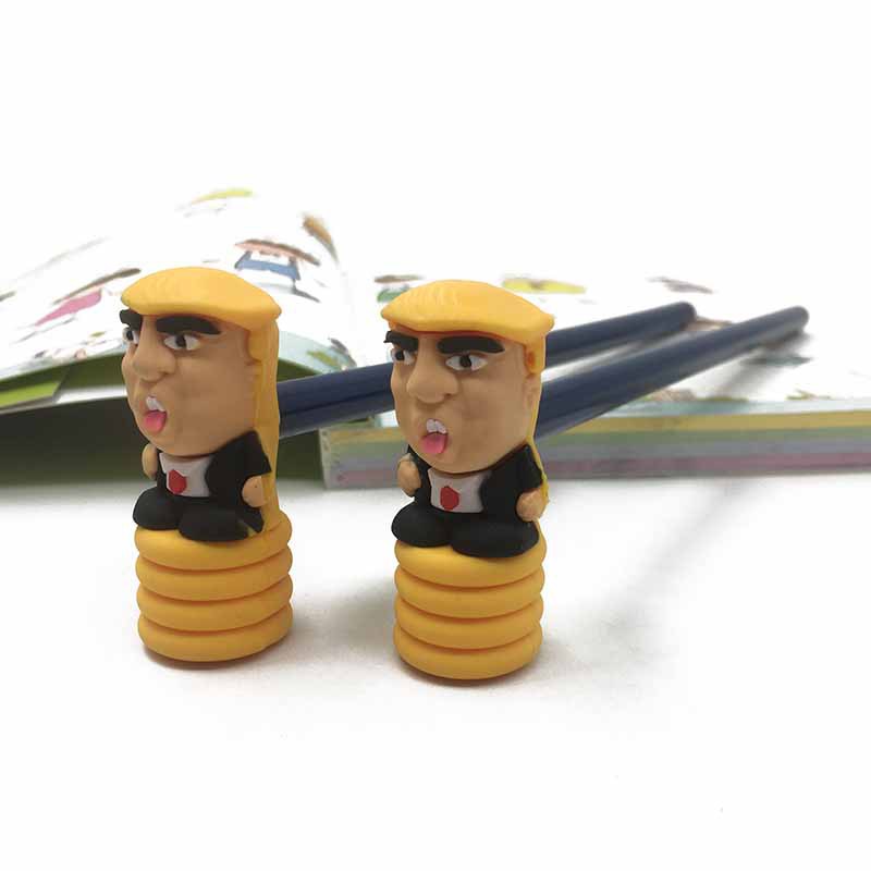 Cross-Border New Trump Pencil Doll Hammer PVC Pencil Holder Separator Pencil Hammer Factory Direct Sales