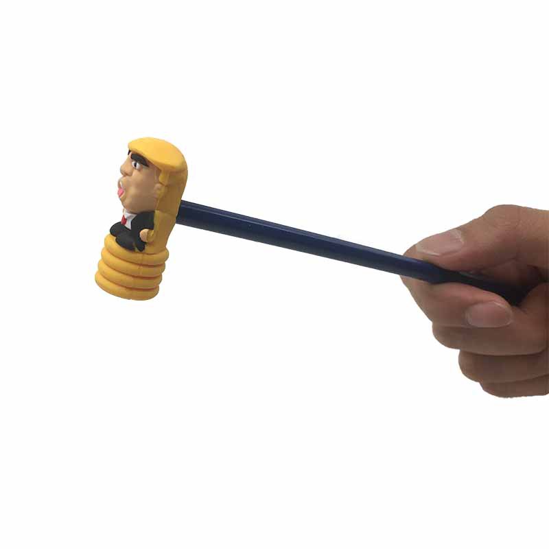 Cross-Border New Trump Pencil Doll Hammer PVC Pencil Holder Separator Pencil Hammer Factory Direct Sales
