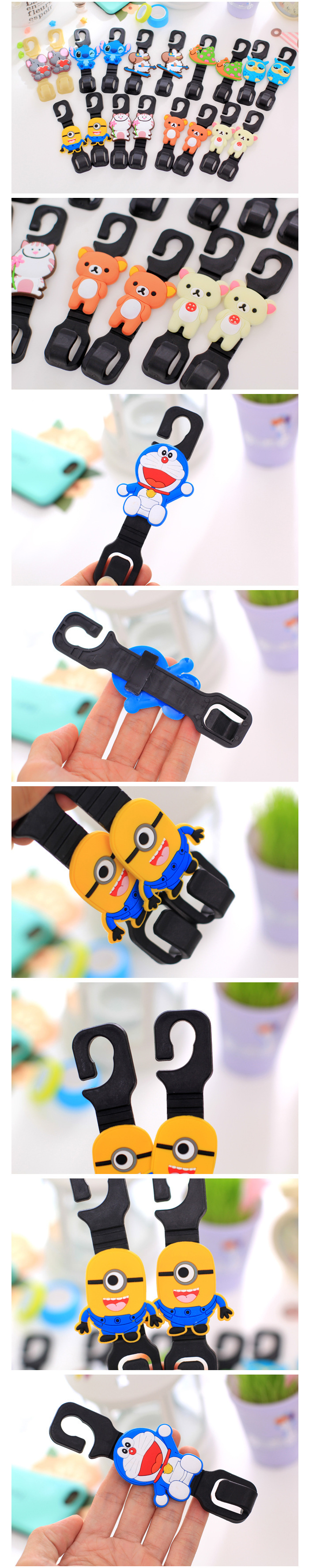 Cartoon silicone car hook seat hook 2