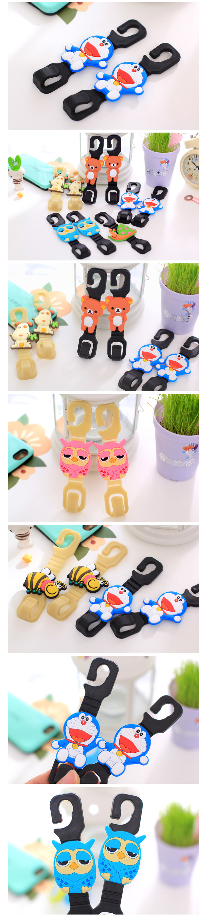 Cartoon silicone car hook seat hook 2