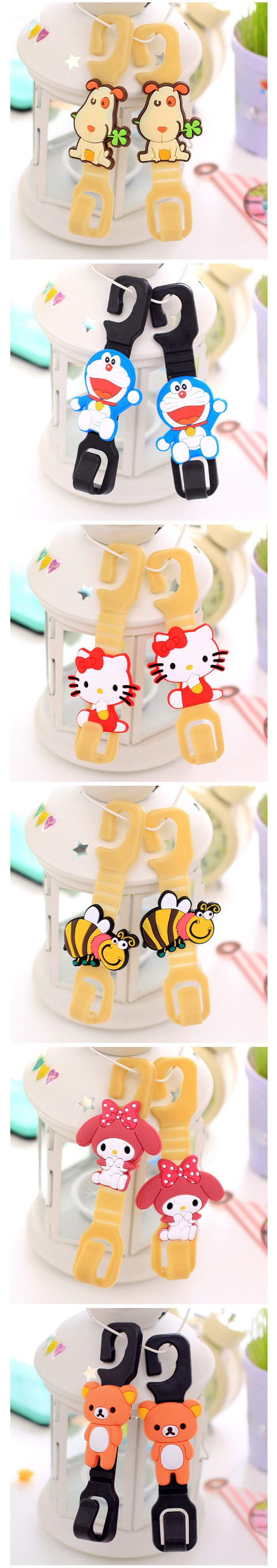 Cartoon silicone car hook seat hook 2