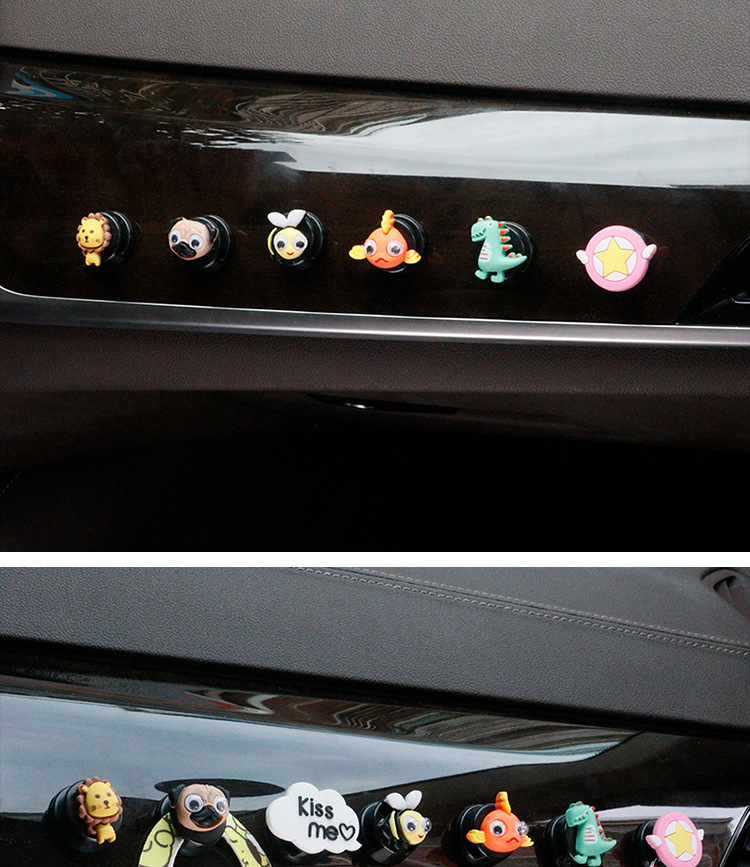 Car Hook Mini Car Multifunction Invisible Small Hook Viscose Household Creative Cartoon Cute Interior Supplies
