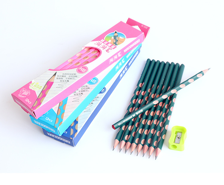 Groove Pencil Pencil Primary School Student Non-Toxic HB Triangle Rod Children Correction Holding Grade One Kindergarten Toy Pen