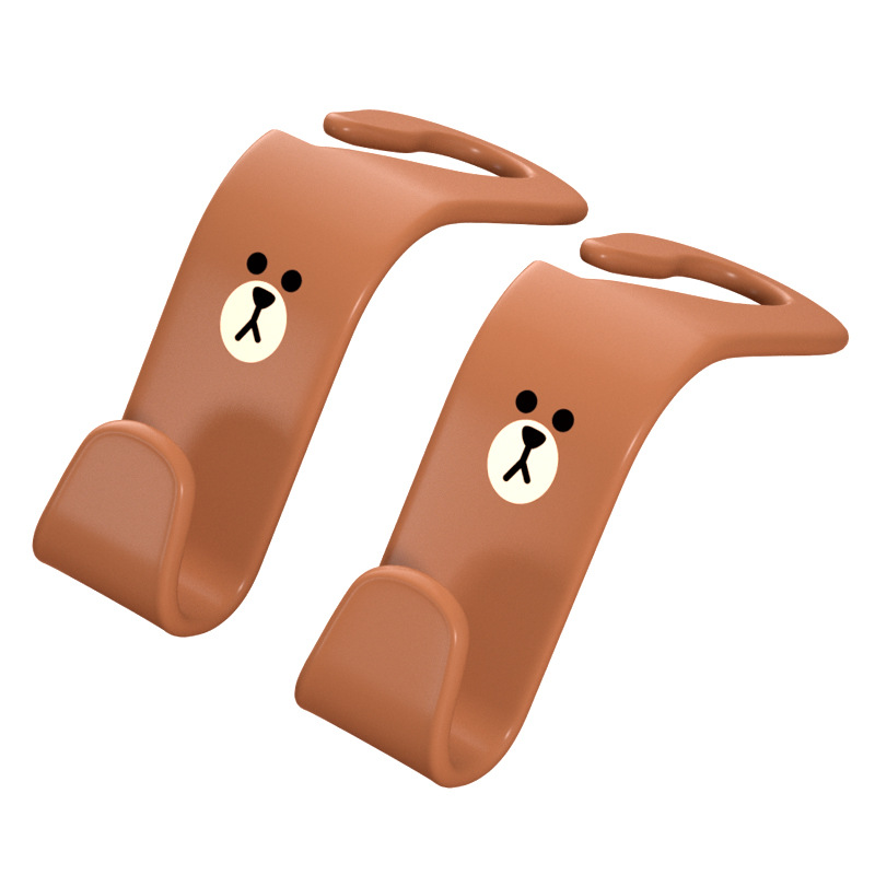 Cartoon Cute Car Hook Car Seat Back Seat Car Rear Seat Invisible Multifunctional Car Hook