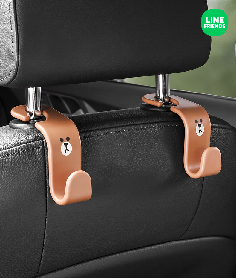 Cartoon Cute Car Hook Car Seat Back Seat Car Rear Seat Invisible Multifunctional Car Hook