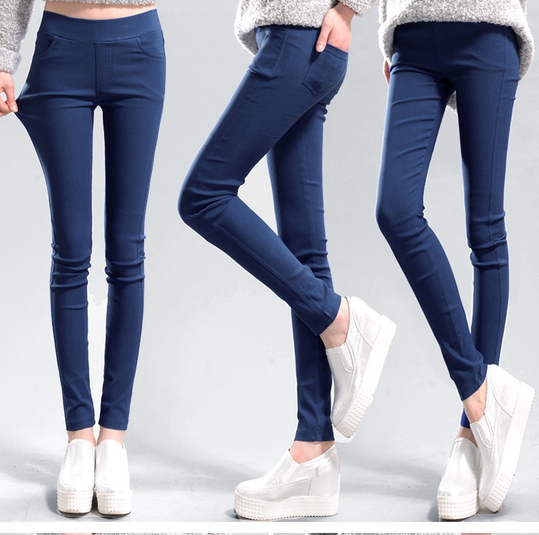 2021 Spring and Autumn New Large Size Black Skinny Pants High Waist Stretch Pencil Pants Tight-Fitting Outerwear Leggings Women's Trousers