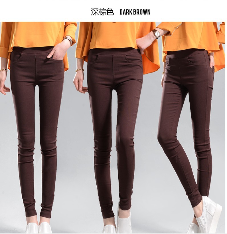 2021 Spring and Autumn New Large Size Black Skinny Pants High Waist Stretch Pencil Pants Tight-Fitting Outerwear Leggings Women's Trousers