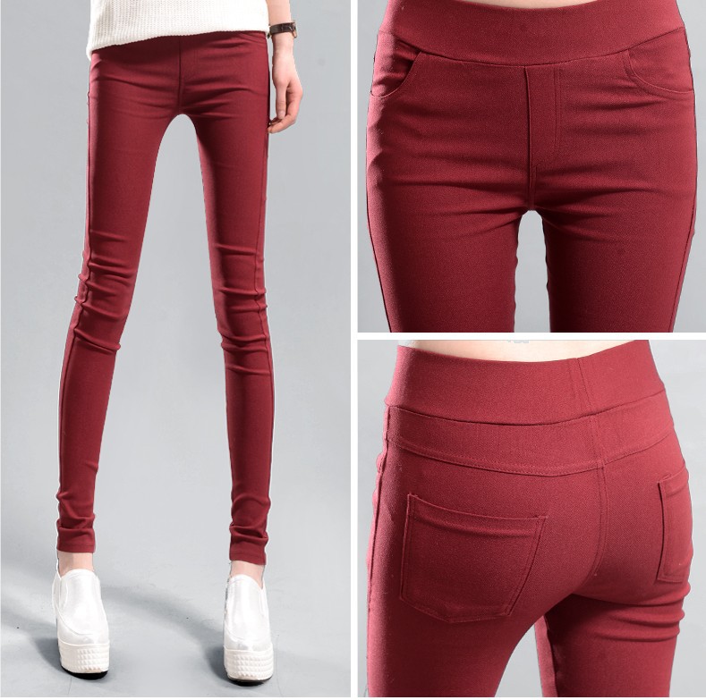 2021 Spring and Autumn New Large Size Black Skinny Pants High Waist Stretch Pencil Pants Tight-Fitting Outerwear Leggings Women's Trousers