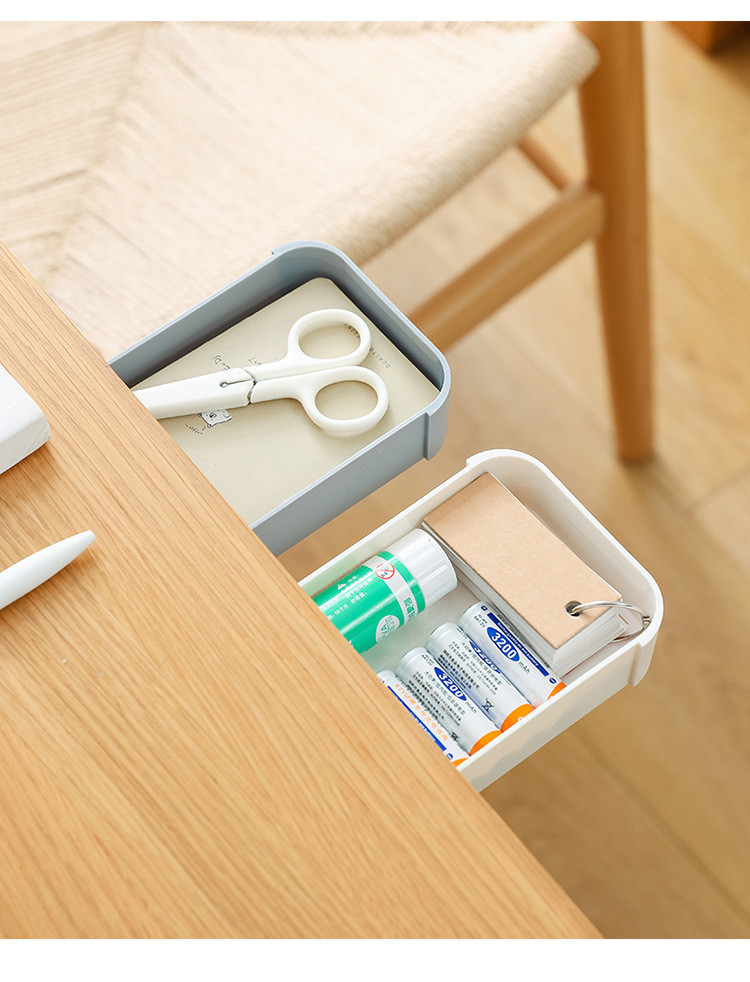 Paste Drawer-Type under-Desk Storage Box Desktop Storage Box Office Desk Hidden Stationery Sundries Plastic Pencil Storage Case
