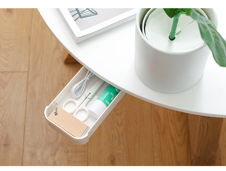 Paste Drawer-Type under-Desk Storage Box Desktop Storage Box Office Desk Hidden Stationery Sundries Plastic Pencil Storage Case