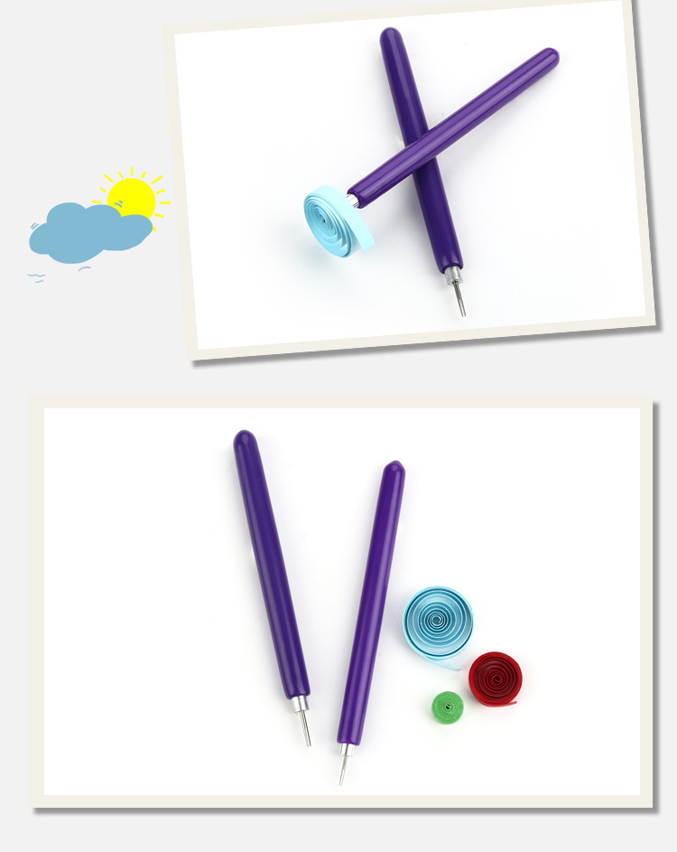 Paper-Rolling Pen 5 PCs Set Toilet Paper Holder Pencil Sharpener Roll Paper Pen Fork Metal Length Technical Pen Paper-Rolling Pen Pen Set