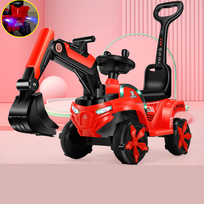 Cross-Border Excavator Children&#039;s Excavator Toy Model Car Hook Machine Inertia Bulldozer Engineering Vehicle Stall Toy