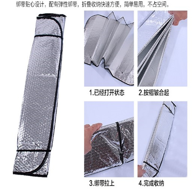 Sun shade silver double-sided thick bubble car sun shade