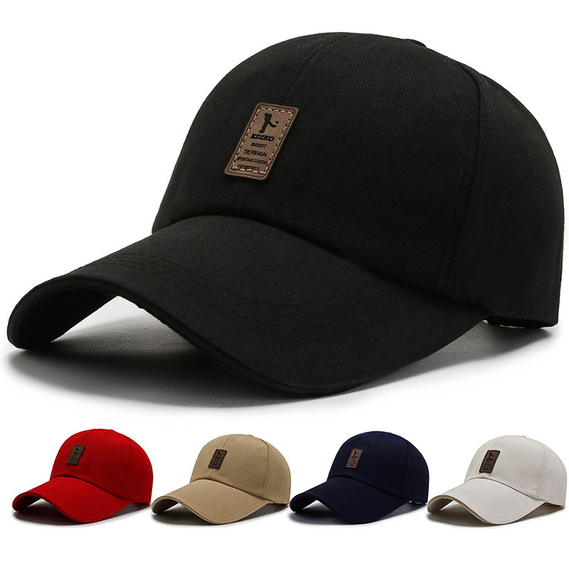 Baseball Cap Men&#039;s Summer Long Brim Canvas Sun Protection Sun Shade Hat Sandwich Winning the Bid Peaked Cap Casual Korean Style Hat