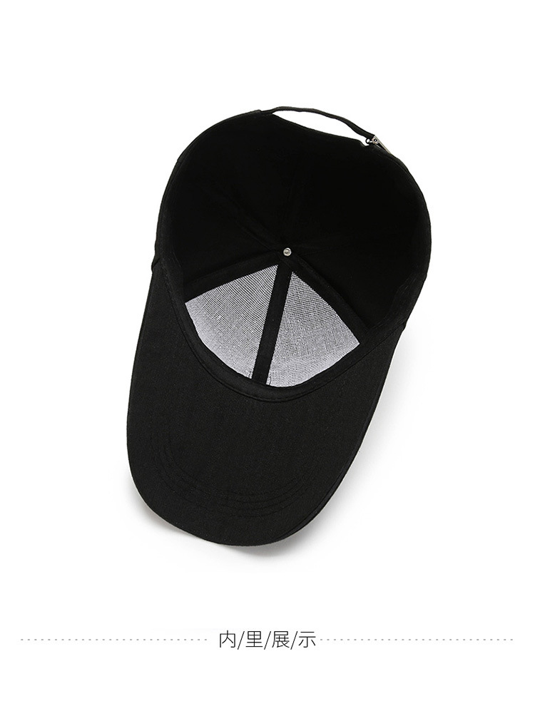 Baseball Cap Men's Summer Long Brim Canvas Sun Protection Sun Shade Hat Sandwich Winning the Bid Peaked Cap Casual Korean Style Hat
