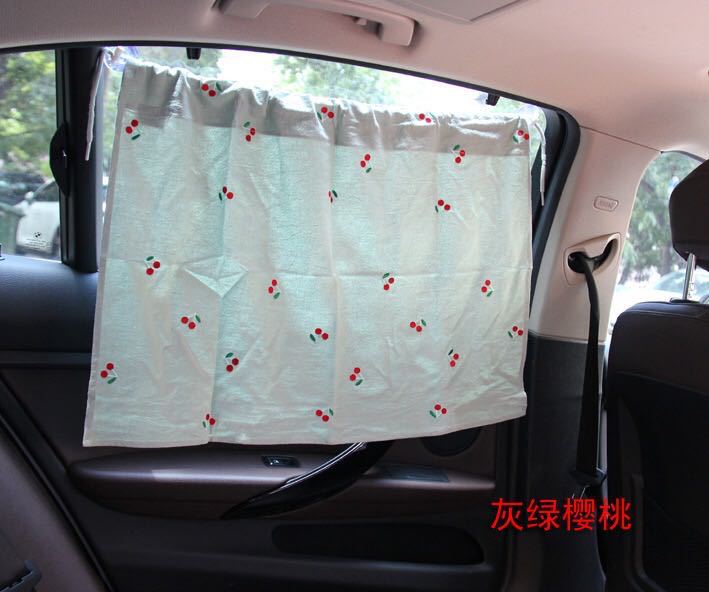 Korean Laonmanman Auto Curtain Pure Cotton Embroidery Sun Shade Light Blocking Sucker Ins Pastoral Style