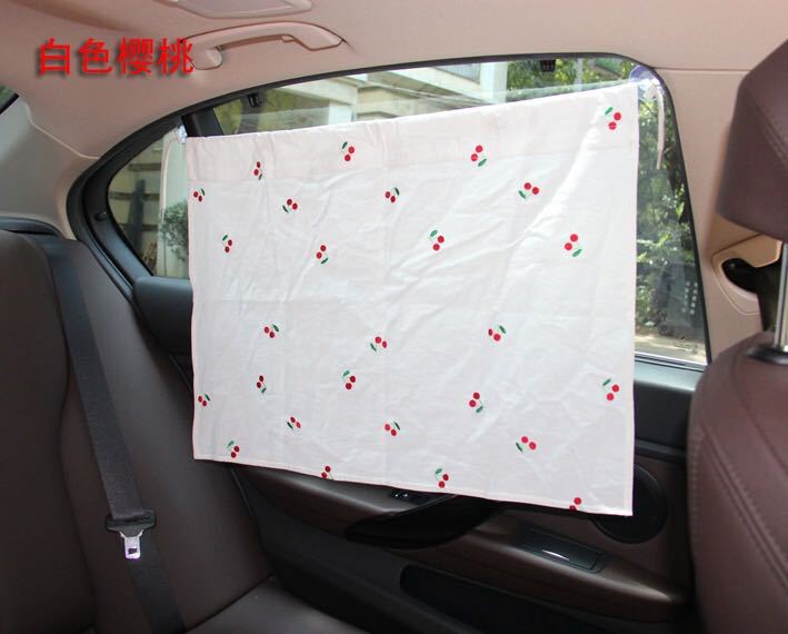 Korean Laonmanman Auto Curtain Pure Cotton Embroidery Sun Shade Light Blocking Sucker Ins Pastoral Style