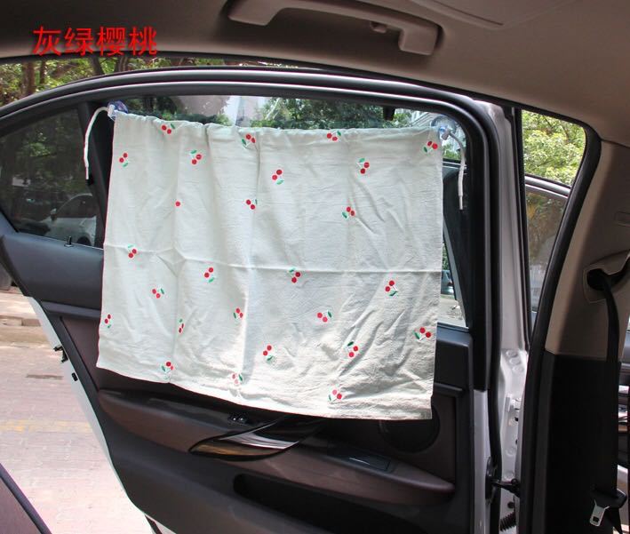 Korean Laonmanman Auto Curtain Pure Cotton Embroidery Sun Shade Light Blocking Sucker Ins Pastoral Style