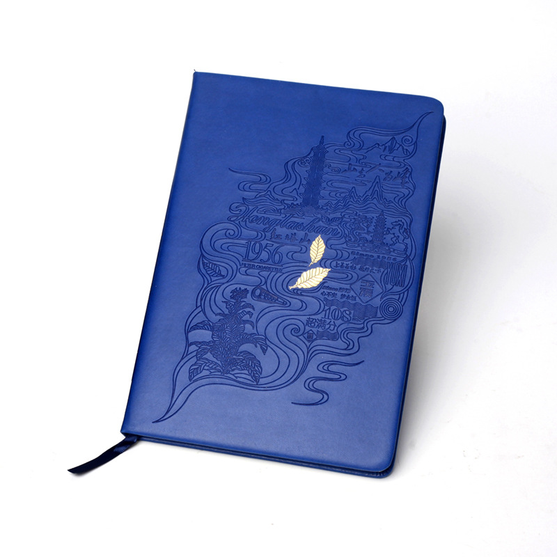 Pu Hardcover Notebook A5 Business Office Gift Set Notebook Imitation Leather Leather Covered Notebook Customization