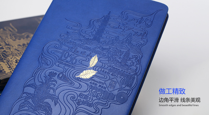Pu Hardcover Notebook A5 Business Office Gift Set Notebook Imitation Leather Leather Covered Notebook Customization