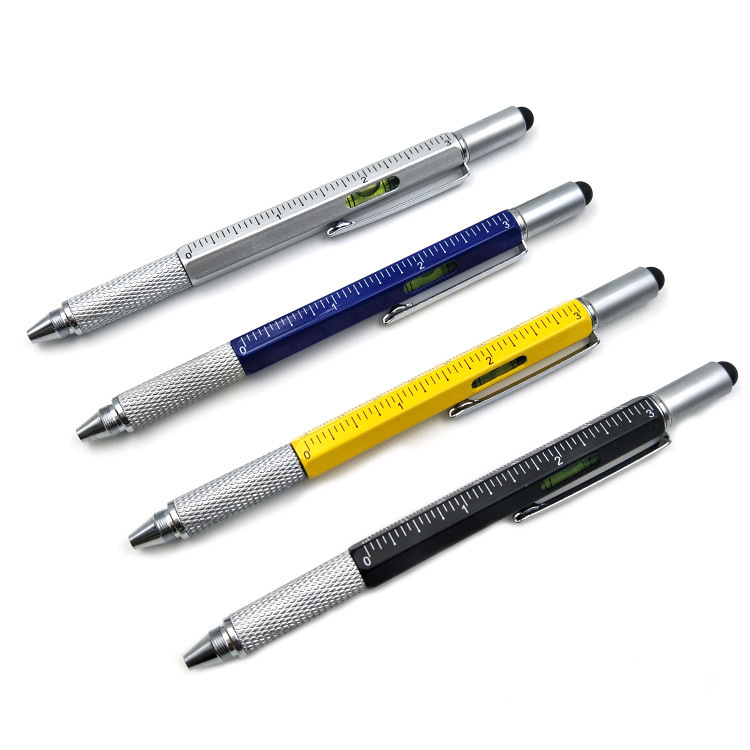 Factory Customized Spot Hexagonal Multi-Function Metal Ball Point Pen Screwdriver Tool Pen Scale Level Meter Factory Customized Spot Hexagonal Multi-Function Metal Ball Point Pen Screwdriver Tool Pen Scale Level Meter