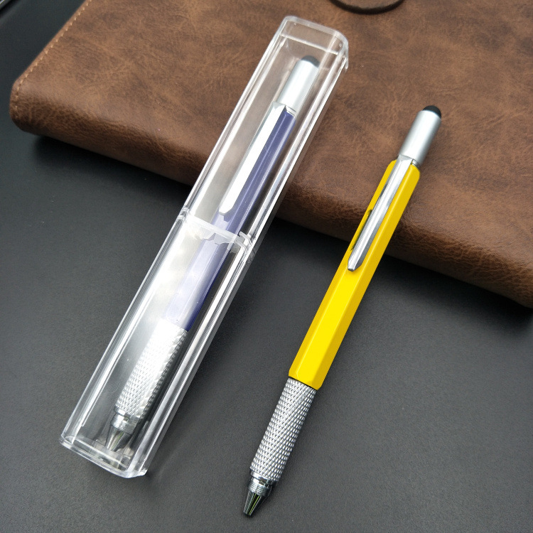 Factory Customized Spot Hexagonal Multi-Function Metal Ball Point Pen Screwdriver Tool Pen Scale Level Meter Factory Customized Spot Hexagonal Multi-Function Metal Ball Point Pen Screwdriver Tool Pen Scale Level Meter