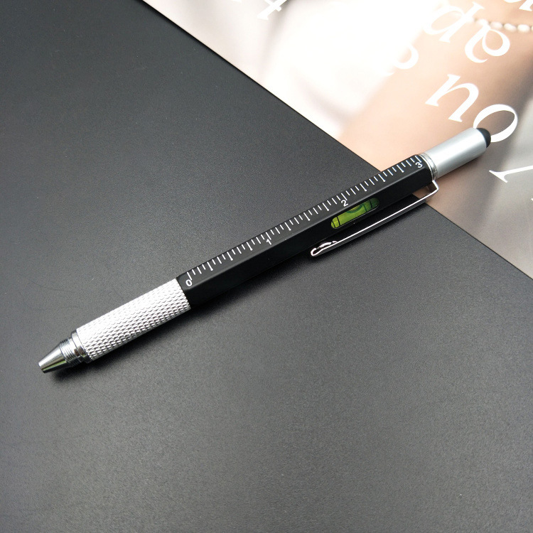 Factory Customized Spot Hexagonal Multi-Function Metal Ball Point Pen Screwdriver Tool Pen Scale Level Meter Factory Customized Spot Hexagonal Multi-Function Metal Ball Point Pen Screwdriver Tool Pen Scale Level Meter
