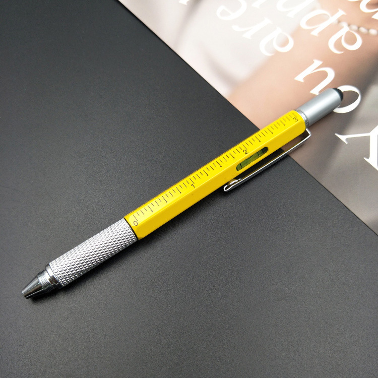 Factory Customized Spot Hexagonal Multi-Function Metal Ball Point Pen Screwdriver Tool Pen Scale Level Meter Factory Customized Spot Hexagonal Multi-Function Metal Ball Point Pen Screwdriver Tool Pen Scale Level Meter