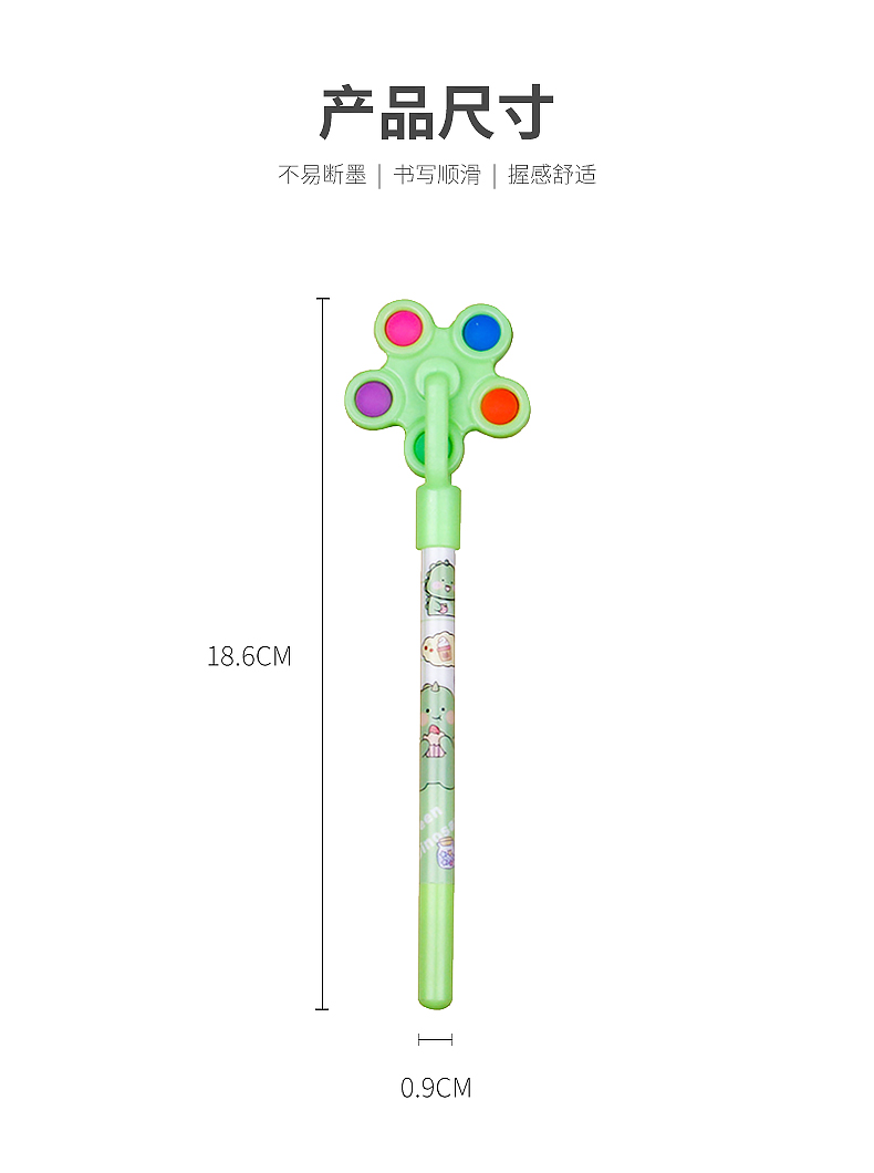 Little Dinosaur Decompression Windmill Gel Pen Student Gift Educational High Color Value School Supplies Black 0.5mm Ball Pen Little Dinosaur Decompression Windmill Gel Pen Student Gift Educational High Color Value School Supplies Black 0.5mm Ball Pen
