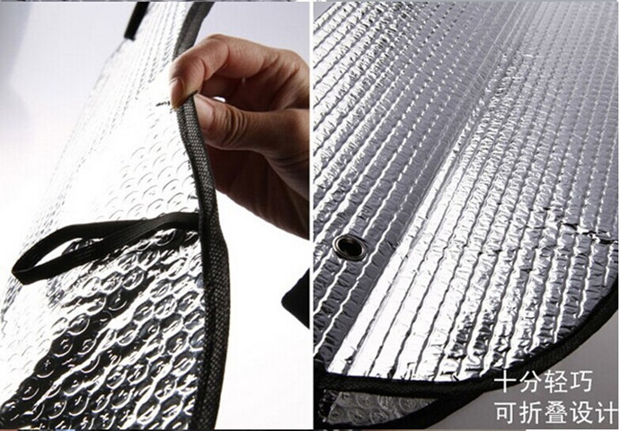 Car sun shade silver double-sided shade in summer hot thick bubble car seat sunshade Sun shades