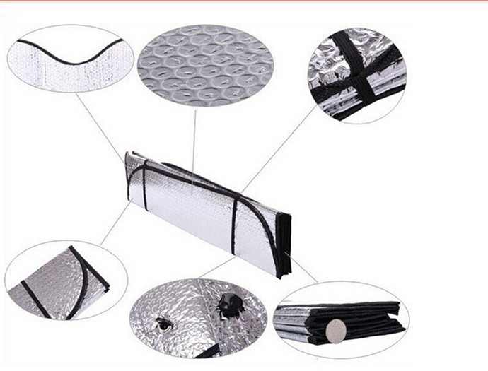 Car sun shade silver double-sided shade in summer hot thick bubble car seat sunshade Sun shades