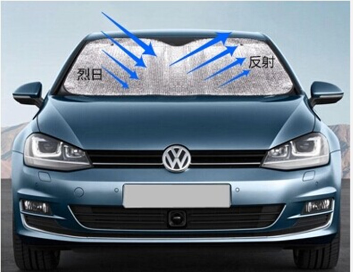 Car sun shade silver double-sided shade in summer hot thick bubble car seat sunshade Sun shades