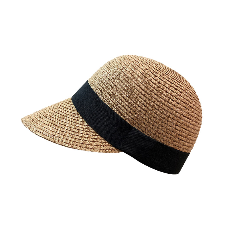 Korean Straw Plaited Peaked Cap Equestrian Hat Women&#039;s Summer Outdoor Travel Beach Casual All-Match Sun Protection Sun Shade Straw Hat