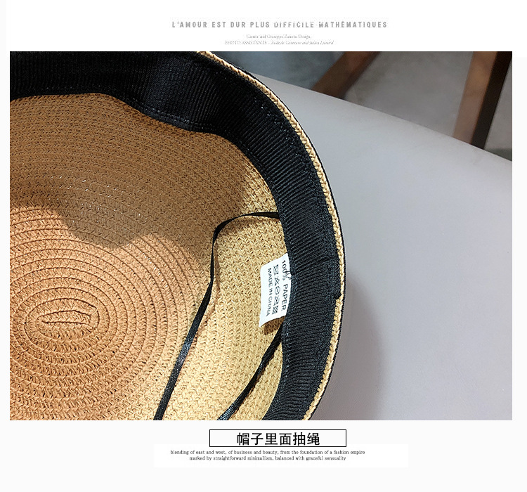 Korean Straw Plaited Peaked Cap Equestrian Hat Women&#039;s Summer Outdoor Travel Beach Casual All-Match Sun Protection Sun Shade Straw Hat