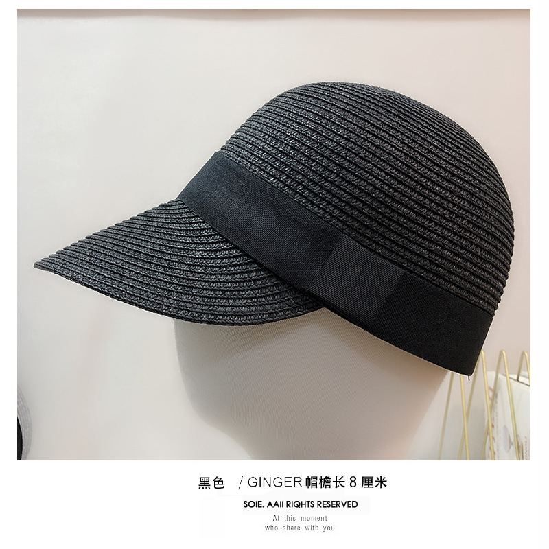 Korean Straw Plaited Peaked Cap Equestrian Hat Women's Summer Outdoor Travel Beach Casual All-Match Sun Protection Sun Shade Straw Hat Korean Straw Plaited Peaked Cap Equestrian Hat Women's Summer Outdoor Travel Beach Casual All-Match Sun Protection Sun Shade Straw Hat