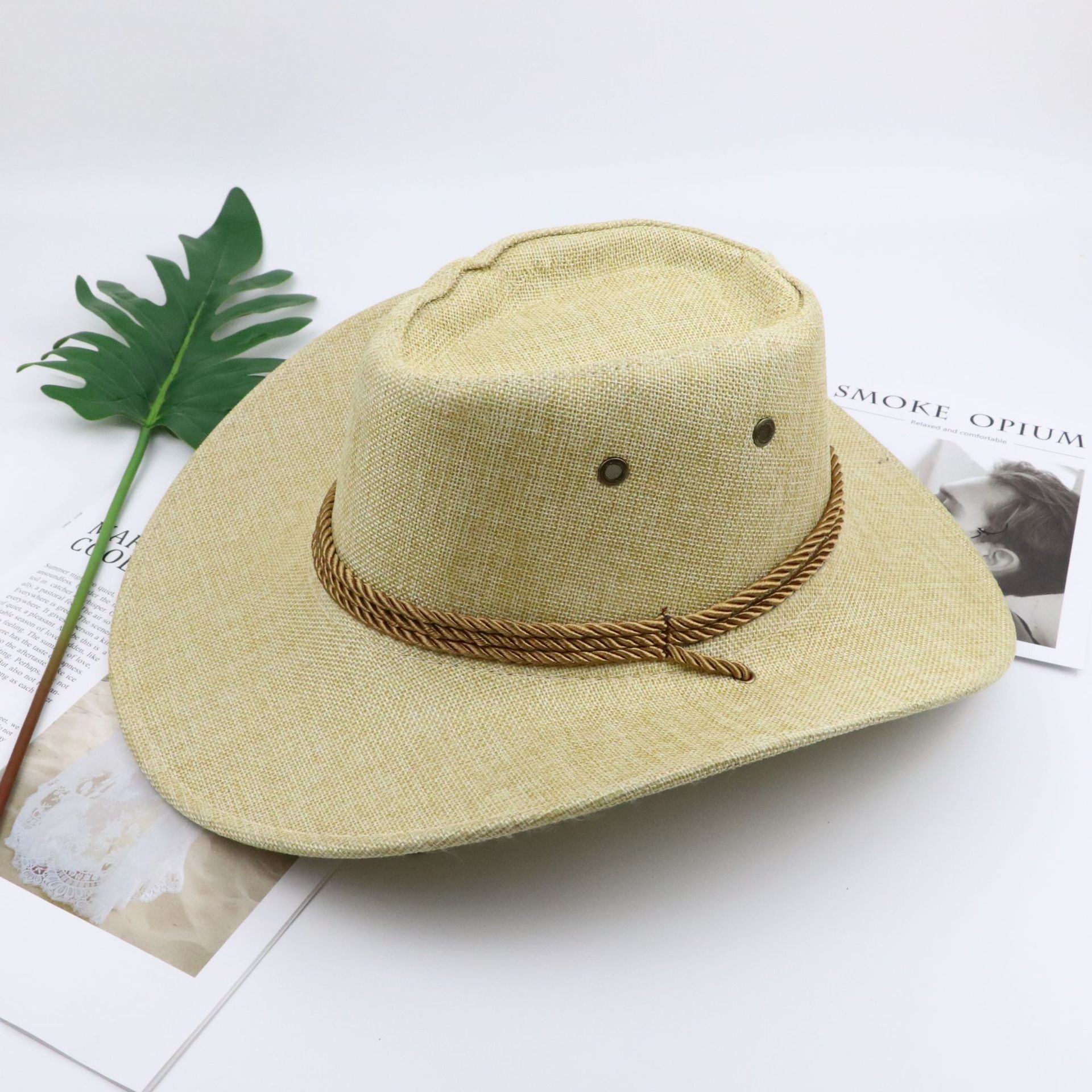 Cross-Border Hot Selling Cowboy Hat Western Europe and America Cowboy Hat Adult Knight&#039;s Cap Sun Shade Cool Straw Hat Tourist Area