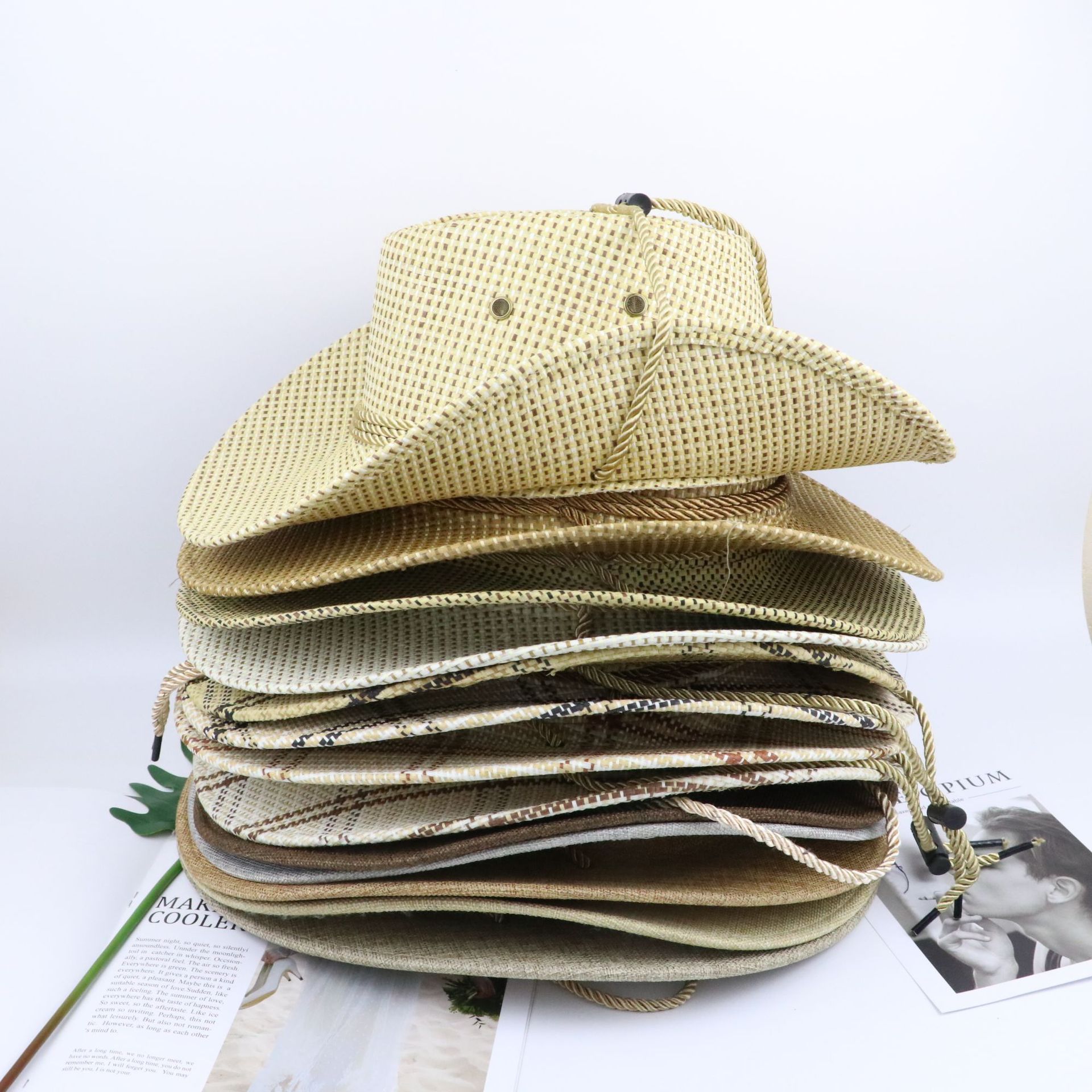 Cross-Border Hot Selling Cowboy Hat Western Europe and America Cowboy Hat Adult Knight's Cap Sun Shade Cool Straw Hat Tourist Area Cross-Border Hot Selling Cowboy Hat Western Europe and America Cowboy Hat Adult Knight's Cap Sun Shade Cool Straw Hat Tourist Area