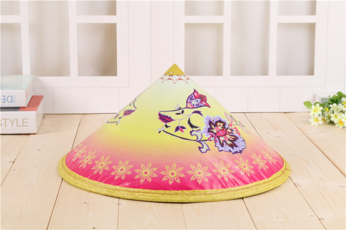Raincloth painted hats for farmers with sun shade and sun protection stage props Raincloth painted hats for farmers with sun shade and sun protection stage props