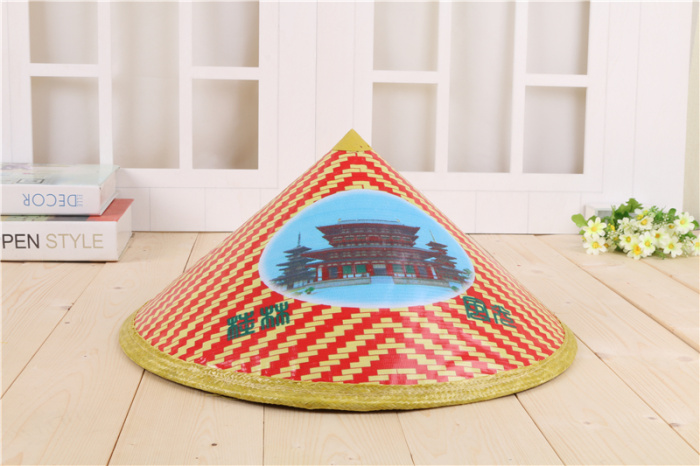 Raincloth painted hats for farmers with sun shade and sun protection stage props Raincloth painted hats for farmers with sun shade and sun protection stage props