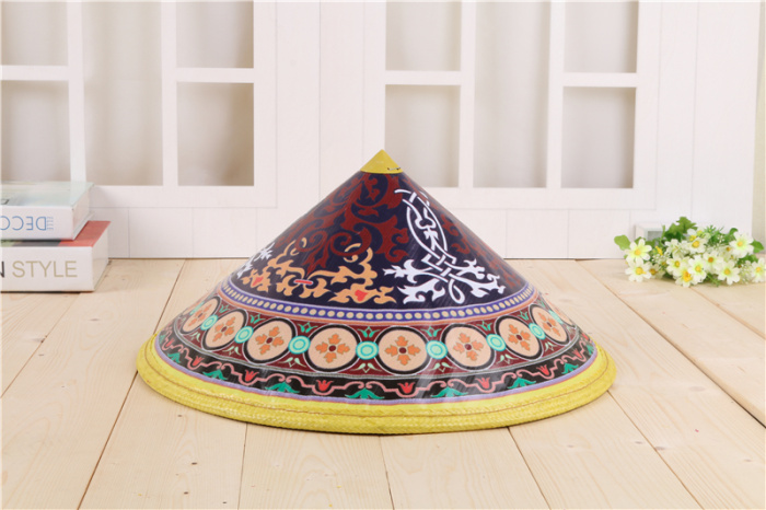 Raincloth painted hats for farmers with sun shade and sun protection stage props Raincloth painted hats for farmers with sun shade and sun protection stage props