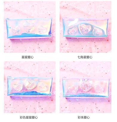 Laser Pen Bag Female Creative Personality Flash Sha Han Edition Fashion Junior high School students Simple Pen Bag Laser Pen Bag Female Creative Personality Flash Sha Han Edition Fashion Junior high School students Simple Pen Bag