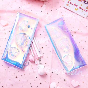 Laser Pen Bag Female Creative Personality Flash Sha Han Edition Fashion Junior high School students Simple Pen Bag Laser Pen Bag Female Creative Personality Flash Sha Han Edition Fashion Junior high School students Simple Pen Bag