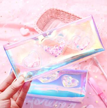 Laser Pen Bag Female Creative Personality Flash Sha Han Edition Fashion Junior high School students Simple Pen Bag Laser Pen Bag Female Creative Personality Flash Sha Han Edition Fashion Junior high School students Simple Pen Bag