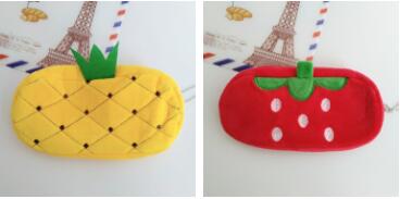 Express plush cartoon pencil pencil bag animal children stationery bag creative gift fruit pen bag Express plush cartoon pencil pencil bag animal children stationery bag creative gift fruit pen bag