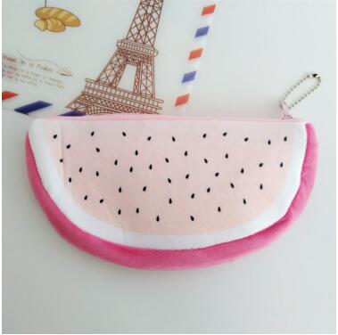Express plush cartoon pencil pencil bag animal children stationery bag creative gift fruit pen bag Express plush cartoon pencil pencil bag animal children stationery bag creative gift fruit pen bag