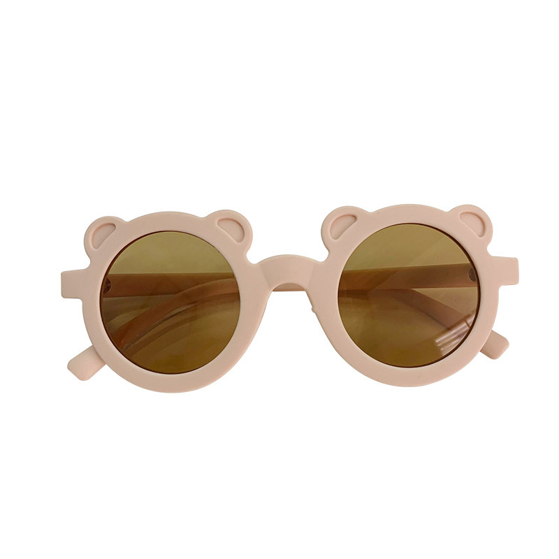 New Sun Shade Vintage round Frame Kid&#039;s Eyewear Street Shot Korean Sunglasses Frosted Frame Boys and Girls Sunglasses Wholesale