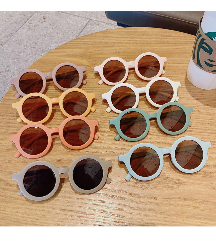 New Sun Shade Vintage round Frame Kid's Eyewear Street Shot Korean Sunglasses Frosted Frame Boys and Girls Sunglasses Wholesale New Sun Shade Vintage round Frame Kid's Eyewear Street Shot Korean Sunglasses Frosted Frame Boys and Girls Sunglasses Wholesale