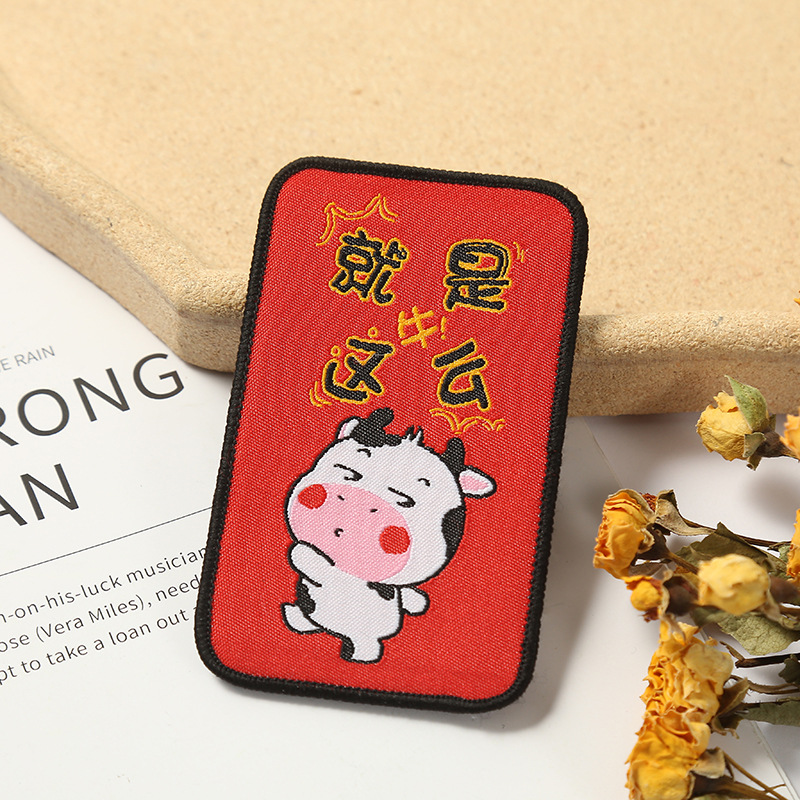 Factory Text Fashion Bang Sticker New Year Amass Fortunes Cartoon Cute Girl Cropped Hair Fastener Niu Nian Face Washing Post